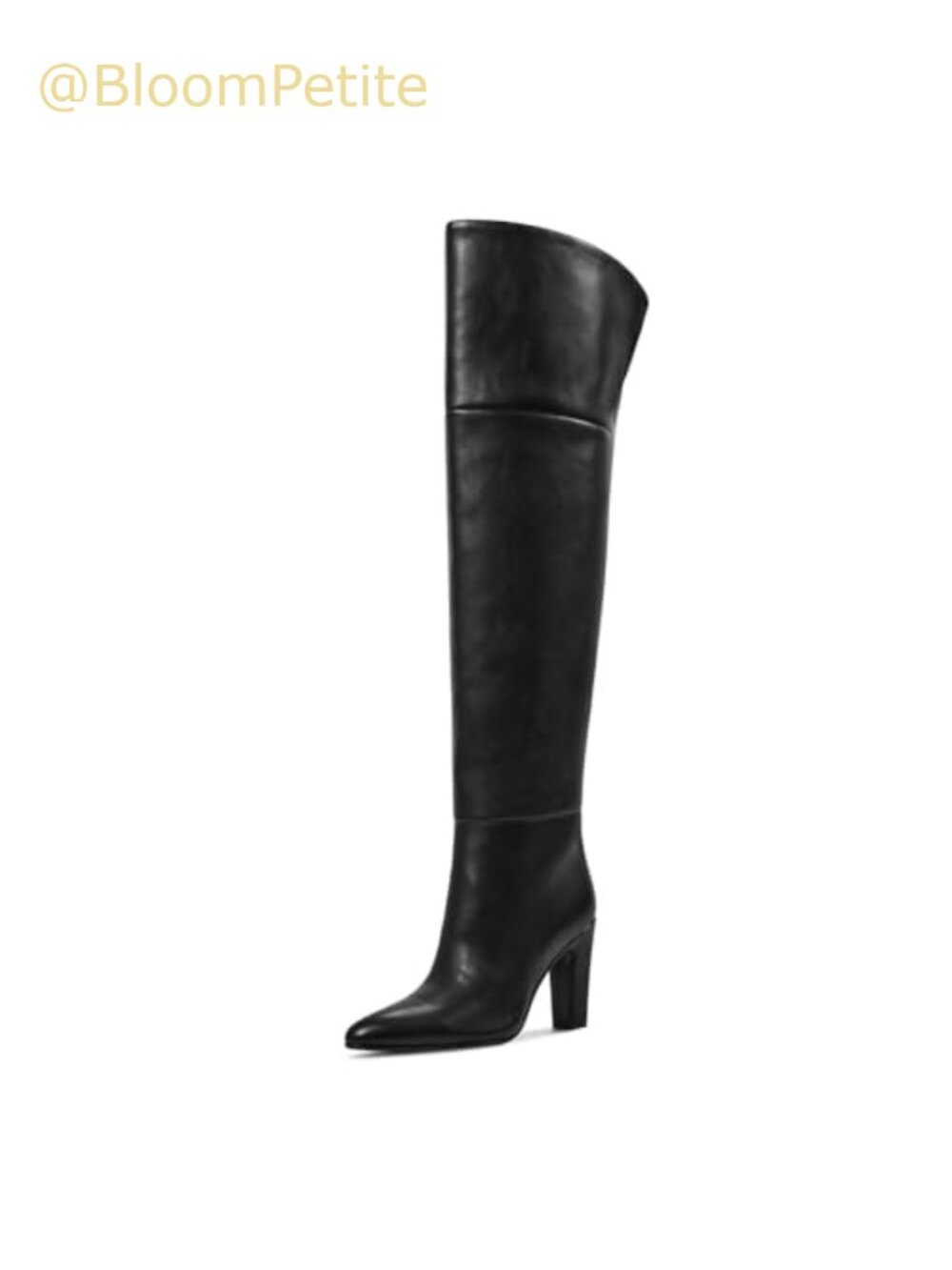 Wetkiss Thigh High Boots Wide Calf Over Knee Chunky Heel Faux Leather